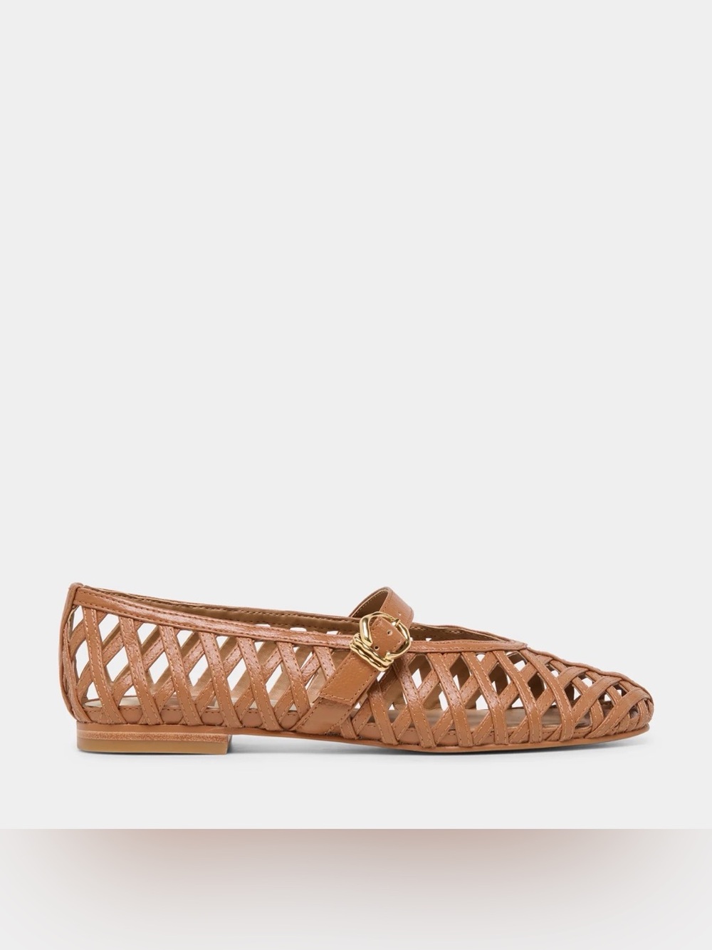 Dolce Vita Woven Mary Jane Flats in Cognac Brown NWT